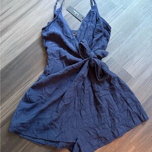 Lulu's Navy Blue Wrap Dress